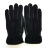Gants en Laine Alpaga Cuir de Pécari Noirs Fergus Doublés Mérinos.