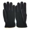 Gants en Laine Alpaga Cuir de Pécari Noirs Fergus Doublés Mérinos.