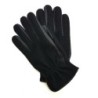 Gants en Laine Alpaga Cuir de Pécari Noirs Fergus Doublés Mérinos.
