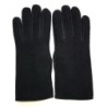 Gants en Laine Alpaga Cuir Chèvre Velours Noirs Jeanie Doublés Alpaga.