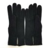 Gants en Laine Alpaga Cuir Chèvre Velours Noirs Jeanie Doublés Alpaga.