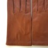 Gants en Cuir d'Agneau Cognac Raphaël Doublure Soie.
