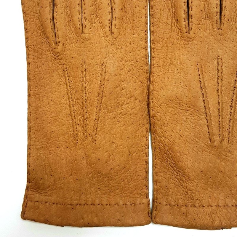 Gants en Cuir de Pécari Cork Patt Non Doublés.