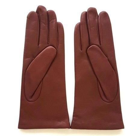 Gants en Cuir d'Agneau English Tan Adeline Doublés Cachemire.