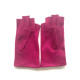 Wool and acrylic fuchsia mittens "LOUCIA"