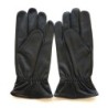 Gants en cuir d'Agneau Noirs Milo Doublure en Cachemire.