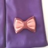 Gants en Cuir d'Agneau Amethyste Rose Antique Blossom Anna Doublé soie