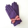 Gants Cuir d'Agneau Améthyste Rose Antique Blossom Sofia Doublé soie