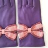 Gants Cuir d'Agneau Améthyste Rose Antique Blossom Sofia Doublé soie