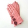 Gants en Cuir d'Agneau Blossom Rose Antique Lila Doublé soie