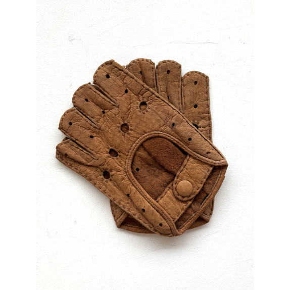 Leather mittens of peccary cork "MATHEO BIS".