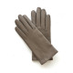 Gants en cuir d'agneau putty "CAPUCINE".