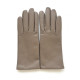 Gants en cuir d'agneau putty "CAPUCINE".