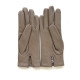 Gants en cuir d'agneau putty "CAPUCINE".