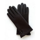 Gants en cuir d'agneau marron "CLEMENTINE"