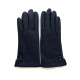 Leather gloves of lamb navy "CLEMENTINE"