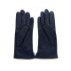 Leather gloves of lamb navy "CLEMENTINE"