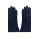 Gants en cuir d'agneau indigo "THERESE".