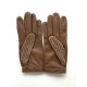 Leather gloves of lamb, cotton hook biscuit "ALFREDINE".