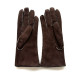 Gants en cuir d'agneau lainé marron "ANASTASIA"