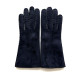 Leather gloves of sherling blue "ANASTASIA".