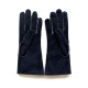 Leather gloves of sherling blue "ANASTASIA".