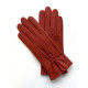 Leather gloves of lamb chilly "JULIE".