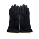 Leather gloves of lamb navy "THERESE".