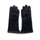 Leather gloves of lamb navy "THERESE".