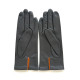 Leather gloves of lamb charcoal and maize "Taiyo"