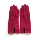 Leather gloves of lamb orchid and red h "ADELA"