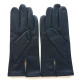 Leather gloves of lamb navy "HENRI"