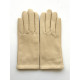 Leather gloves of lamb otmeal "CAPUCINE"