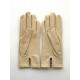 Leather gloves of lamb otmeal "CAPUCINE"