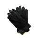 Gants en cuir de cerf noir "COWAL".