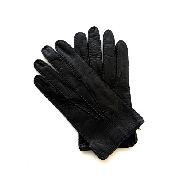 Leather gloves of deer black "ARGYLL".