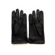 Leather gloves of deer black "COWAL".