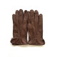 Gants en cuir de cerf tobacco " MARC ".