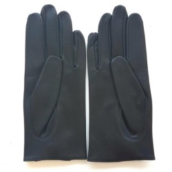 Gants en Cuir d'Agneau Noir Audrey Non Doublés.