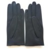 Gants en Cuir d'Agneau Noir Audrey Non Doublés.