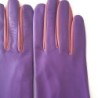 Gants en Cuir d'Agneau Améthyste Rose Antique Elisa Doublés Soie.