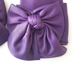 Gants en Cuir d'Agneau Améthyste Paloma Doublés Soie.
