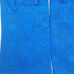 Gants en Cuir d'Agneau Bleu de France Carmélina Non Doublés.