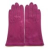 Gants en Cuir d'Agneau Hot Pink Carmélina Non Doublés.