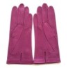 Gants en Cuir d'Agneau Hot Pink Carmélina Non Doublés.