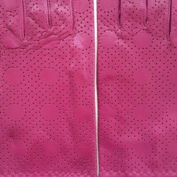 Gants en Cuir d'Agneau Hot Pink Carmélina Non Doublés.
