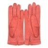 Gants en Cuir de Pécari Vermillon Patt Non Doublés.