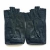 Mitaines en Cuir de Pécari Noir Marlène Non Doublées.