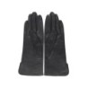 Gants en Cuir d'Agneau Noir Voilette Doublés Soie.