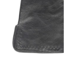Gants en Cuir d'Agneau Noir Voilette Doublés Soie.